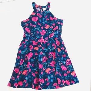 Sleeveless Pink Rose dress
